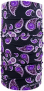 Zan Headgear Motley Tube Poly Purple Paisley One Size
