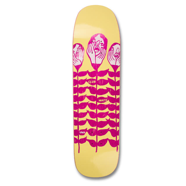Uma Abnormal Growth Maite Skateboard Deck Yellow 8.7 Shaped
