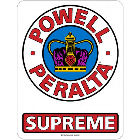 Powell Supreme OG Sticker (2pack) Red White Blue 3.5"
