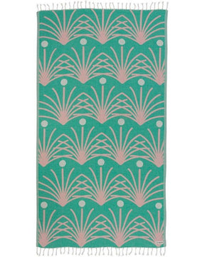 Sand Cloud Retro Palm Towel Green Onesize