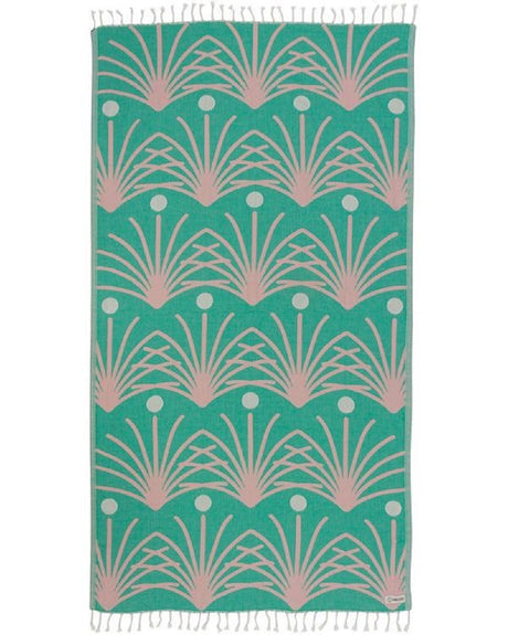 Sand Cloud Retro Palm Towel Green Onesize