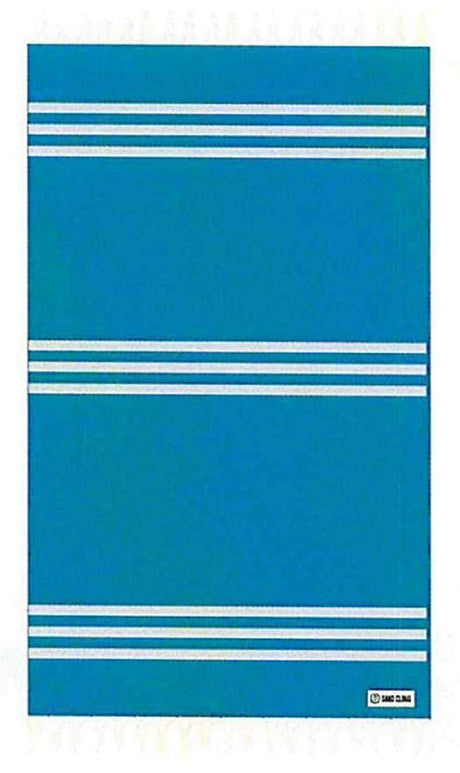 Sand Cloud Triple Stripe Dobby Towel Turquoise Onesize