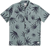 Quiksilver Deli Palms Button Up Blue Green M