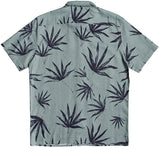 Quiksilver Deli Palms Button Up Blue Green XL