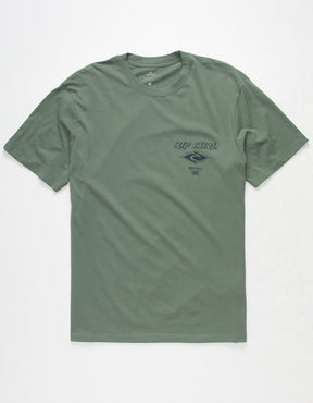 Rip Curl Fade Out Icon Tshirt Green