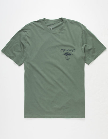 Rip Curl Fade Out Icon Tshirt Green