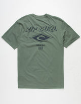 Rip Curl Fade Out Icon Tshirt Green