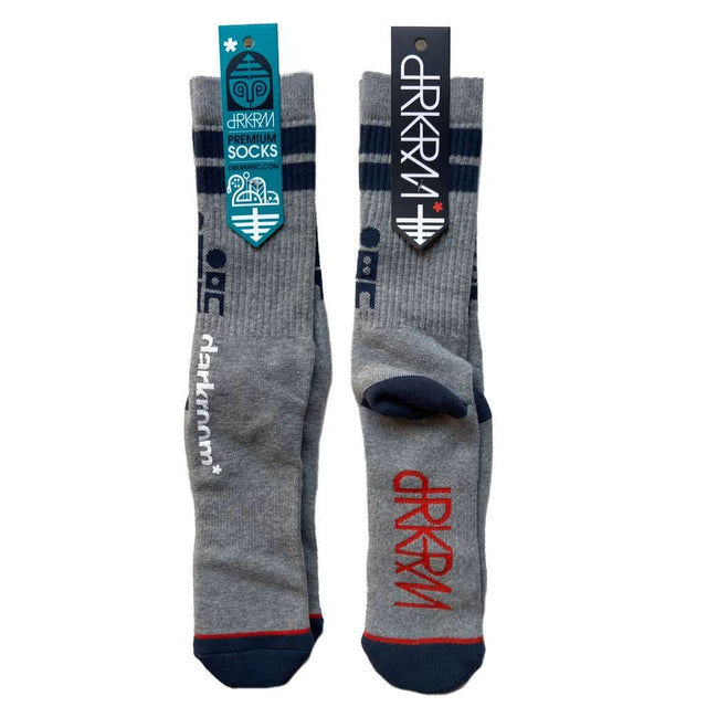 Darkroom Rapture Crew Socks Light Grey Onesize