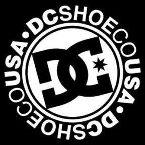 DC Shoe Co Sticker (2 pack) Black White 4" Round