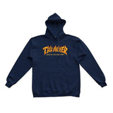 Thrasher Fire Logo Hoodie Navy L