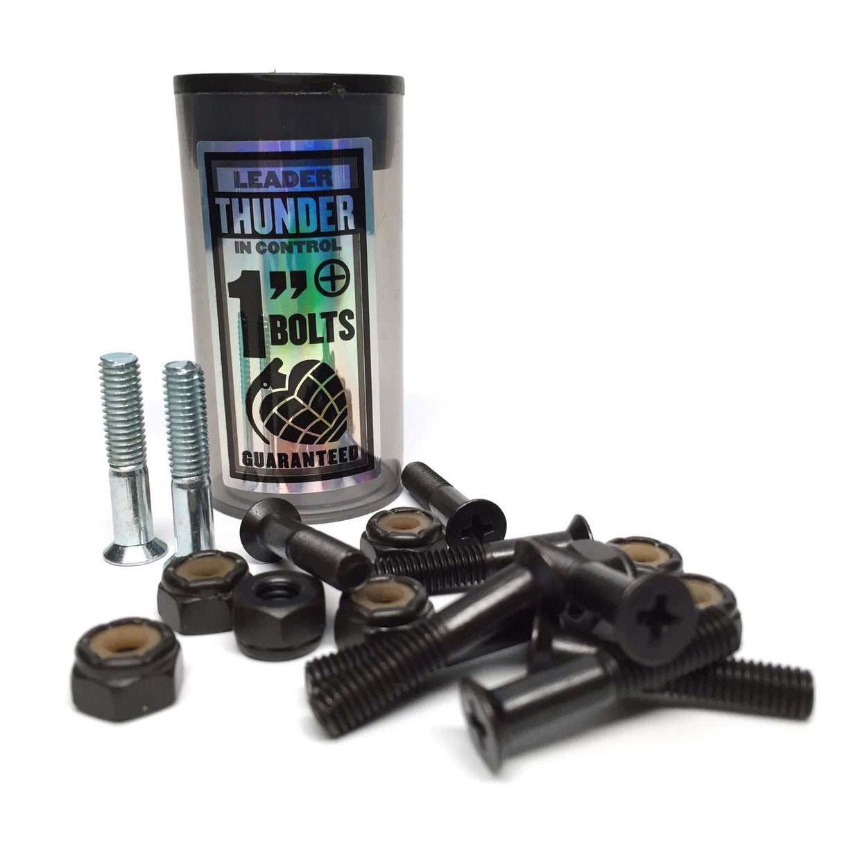 Thunder Bolts Hardware Phillips Black Silver 1"
