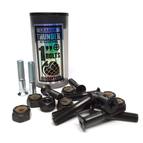 Thunder Bolts Hardware Phillips Black Silver 1"