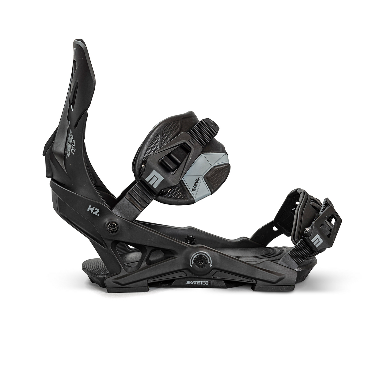 NOW Brigade Snowboard Bindings Black Silver Medium