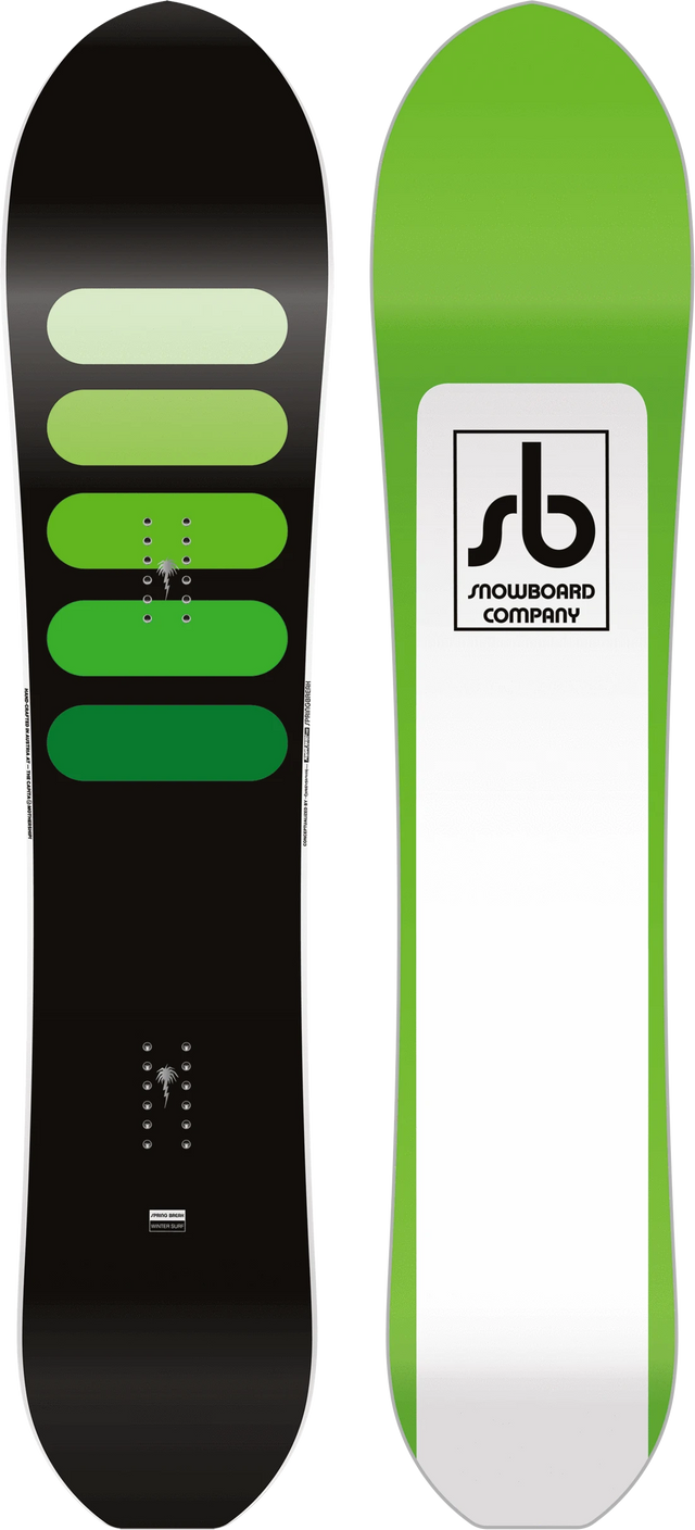 Spring Break Powder Racer Snowboard Black Green 149