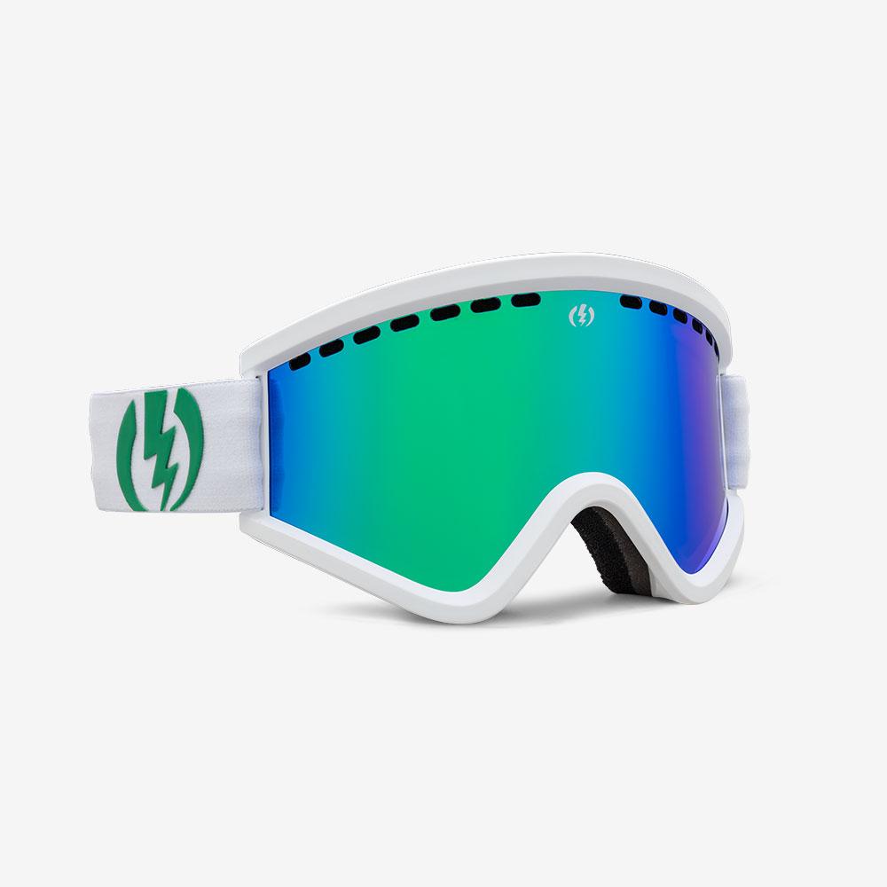 Electric EGV Goggles Matte White Green Chrome OneSize