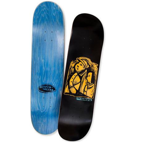 The Heated Wheel Frontier Skateboard Deck Black Orange 8.0