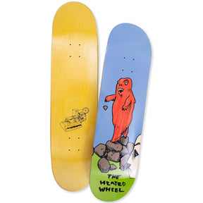 The Heated Wheel Wanderer Skateboard Deck Blue Green 8.25