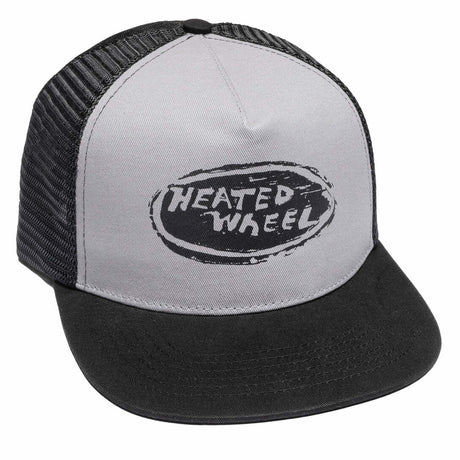The Heated Wheel Oval Hat Grey Black Snapback