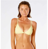 Rip Curl Premium Surf Banded Fixed Tri Swim Top Light Yellow