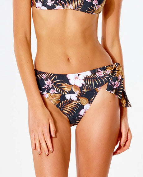 Rip Curl PlayaBella HighWaist Cheeky Swim Bottoms Black L