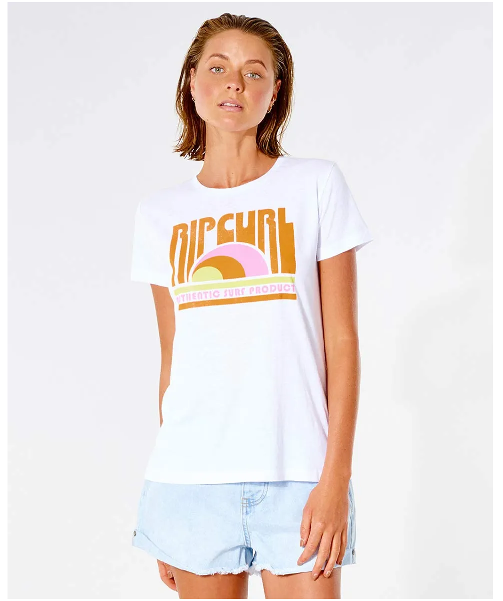 Rip Curl Surf Revival Sd Tshirt Ladies White