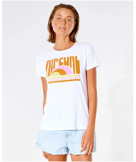 Rip Curl Surf Revival Sd Tshirt Ladies White