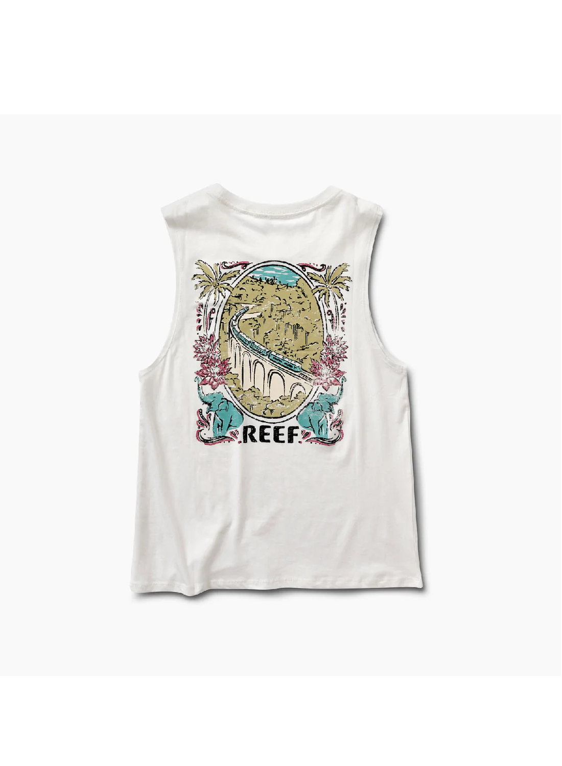 Reef Adventure Muscle Tank Womens Marshmallow L