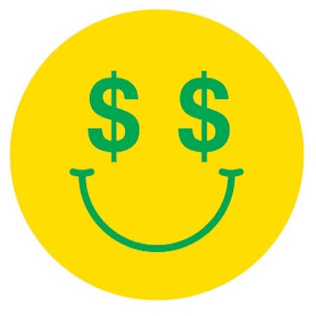 Enjoi Cash Money Sticker Yellow 3"