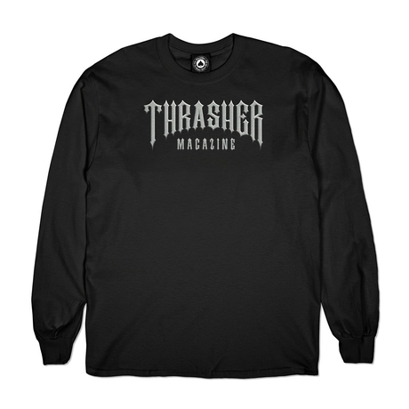Thrasher Low Low Longsleeve Tshirt Black Silver M