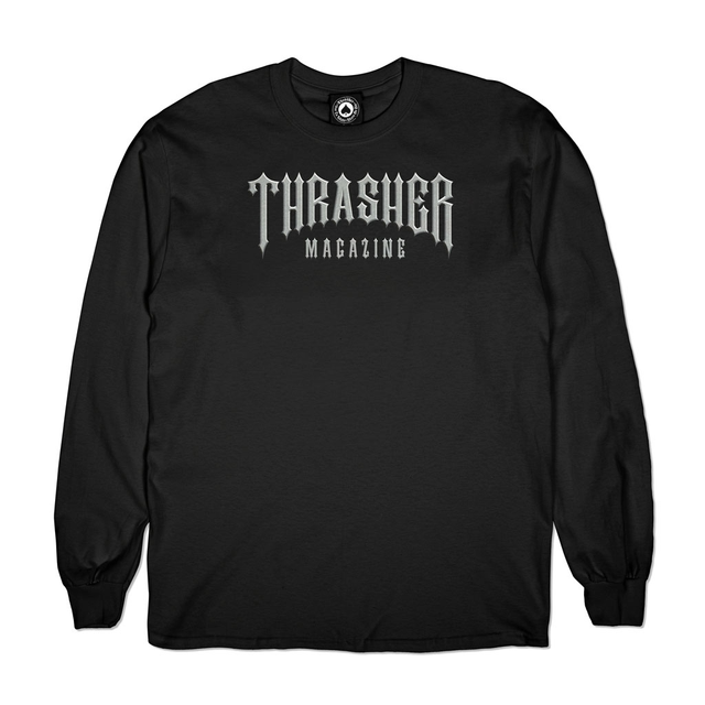 Thrasher Low Low Longsleeve Tshirt Black Silver M