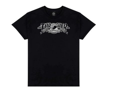 Thrasher Anti Hero Mag Banner SS Tshirt Black White S