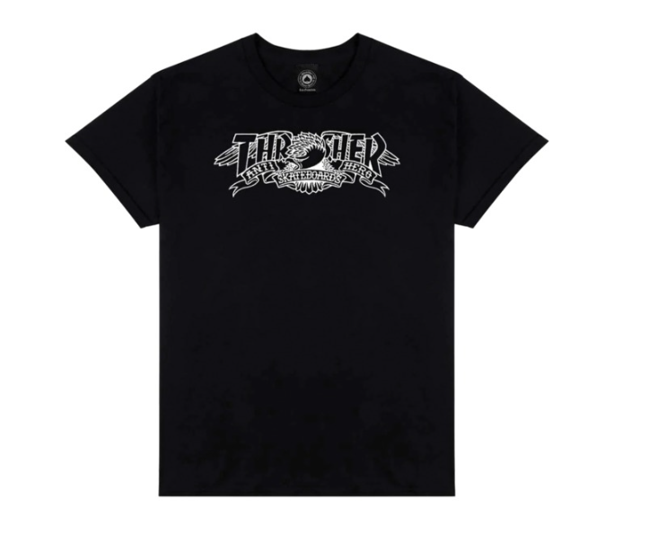 Thrasher Anti Hero Mag Banner SS Tshirt Black White L