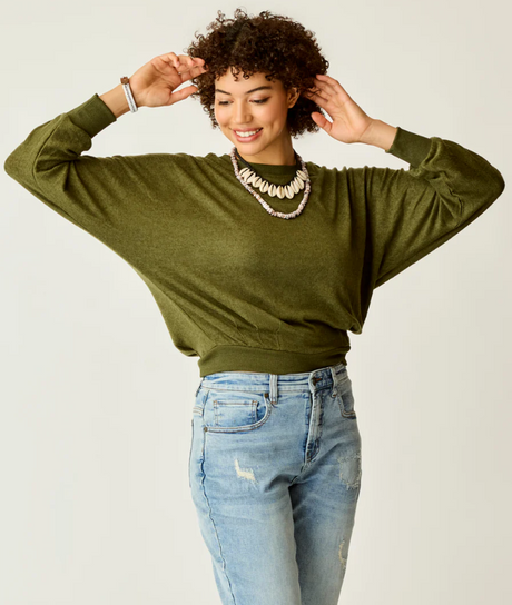 Carve Designs Anneke Super Soft Dolman Fir Heather