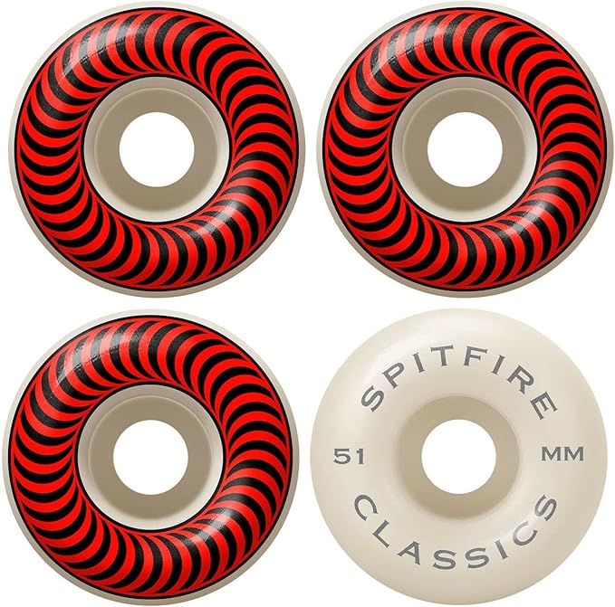 Spitfire Wheels Classics Red White Swirl 52mm/99d