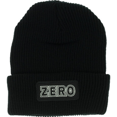 Zero BOLD Logo Patch Beanie Black White One Size