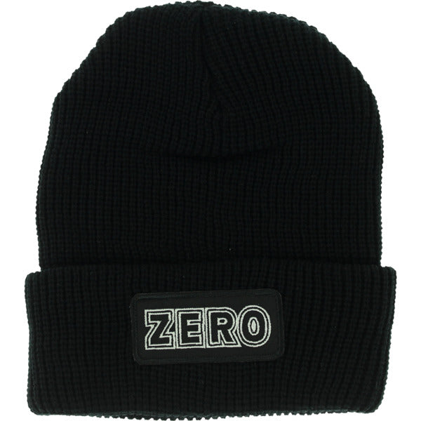 Zero BOLD Logo Patch Beanie Black White One Size