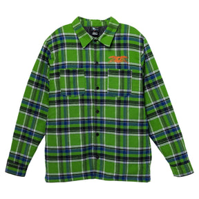 Anti Hero Basic Eagle Flannel Jacket Green Blue