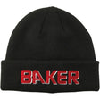 Baker No Problemo Beanie Black Red One Size