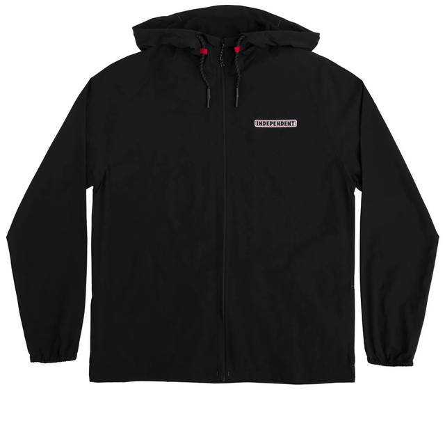 Independent Hooded Windbreaker Logo Black