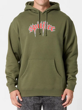Spitfire Venom Hoodie Olive Red