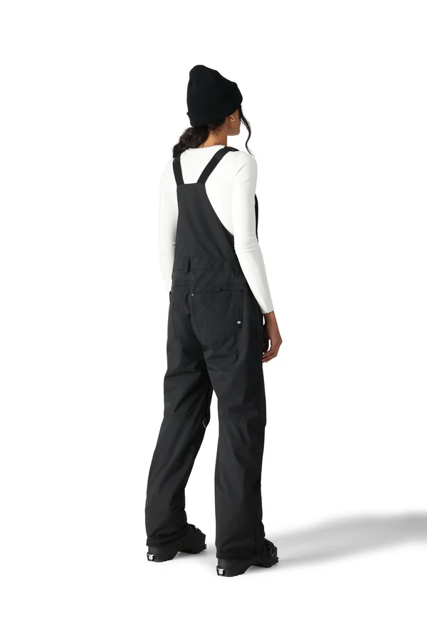 686 Black Magic Insulated Bibs Womens Black Geo Jaquard