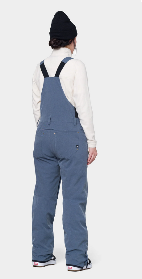 686 Black Magic Insulated Bibs Womens Indigo Denim