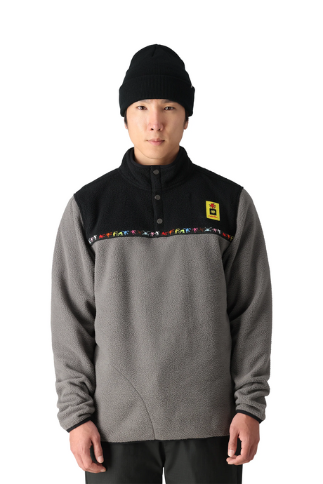 686 Tioga Fleece Pullover Mens Keith Haring Grey