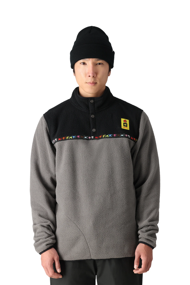 686 Tioga Fleece Pullover Mens Keith Haring Grey