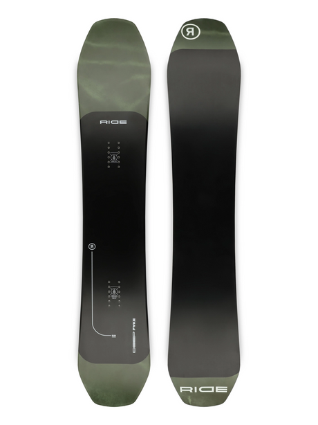 Ride Deep Fake Snowboard 2025 Black Green 157
