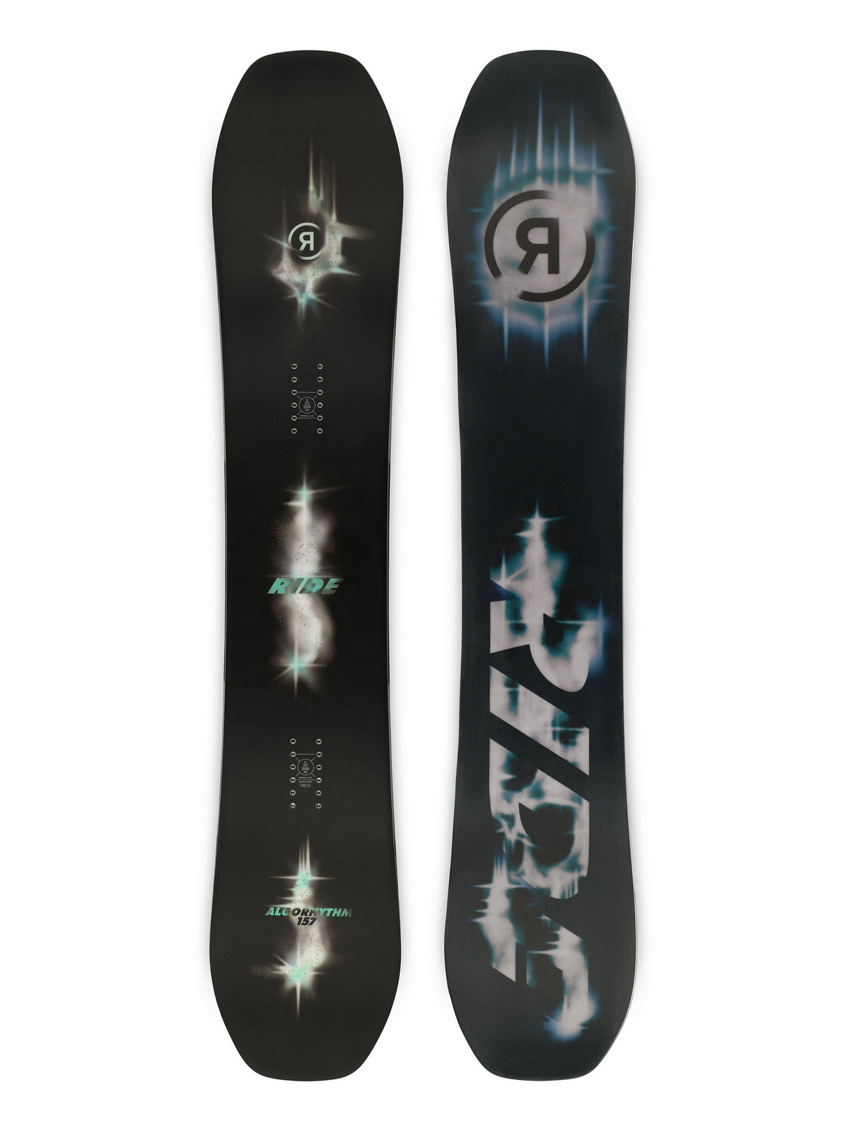 Ride Algorythm Snowboard 2025 Black Blue 155 Wide