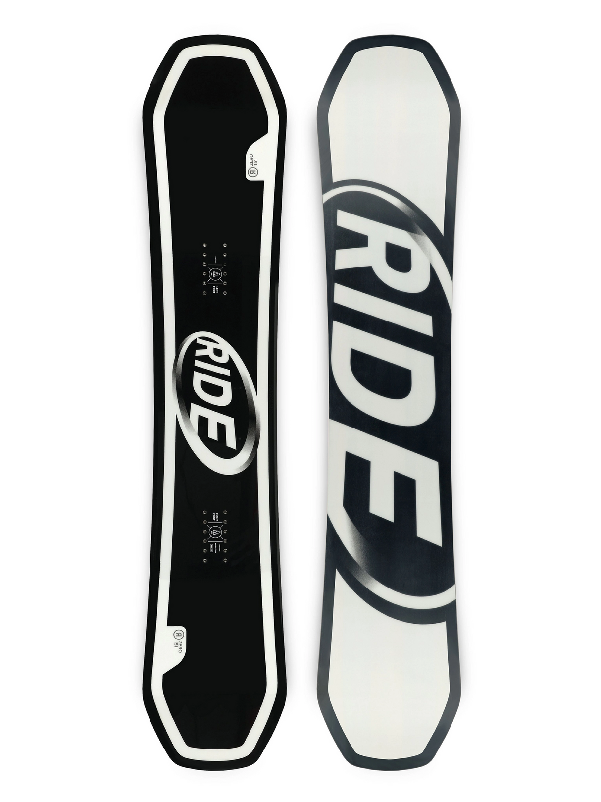 Ride Zero Jr Snowboard 2025 Black White 147
