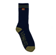 Krooked Eyes Emb Socks Navy Olive One Size