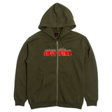 Spitfire DemonSeed Embroidered ZipUp Hoodie Olive XL