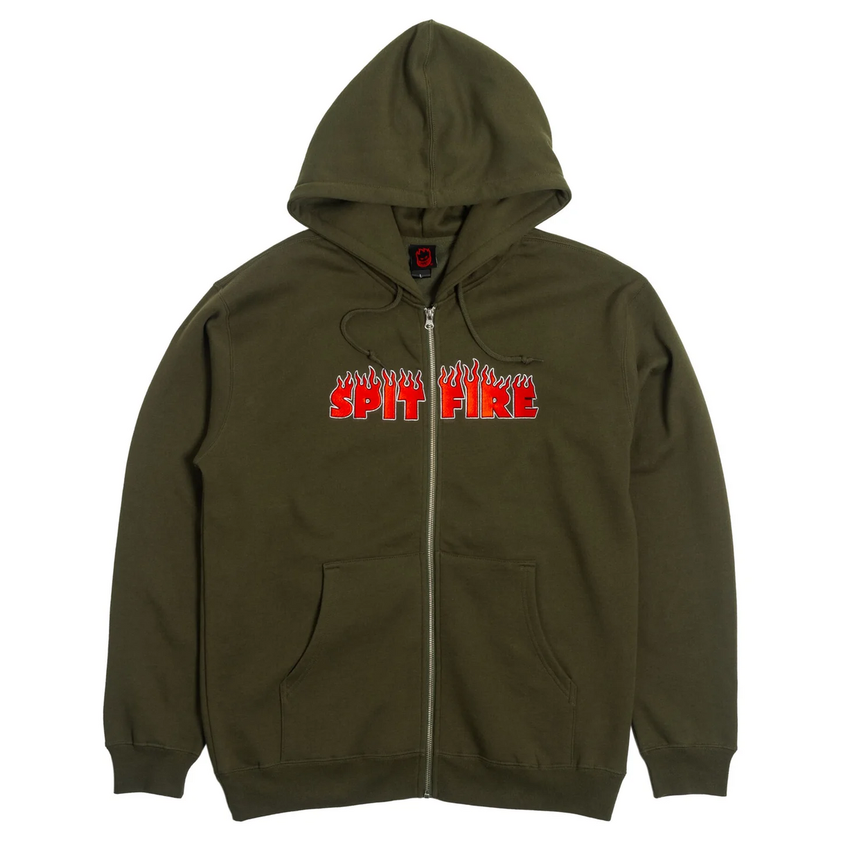 Spitfire DemonSeed Embroidered ZipUp Hoodie Olive L